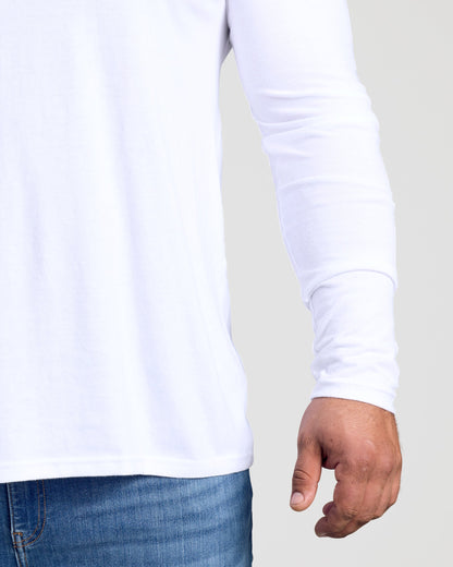 All White Classic Long Sleeve Crew 2-Pack