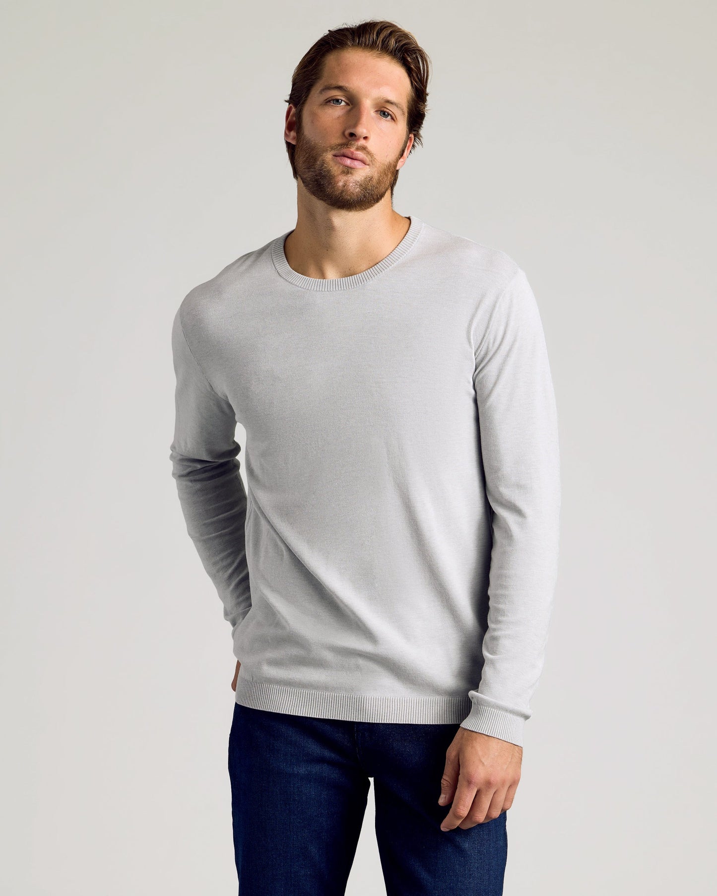 Truffle & Heather Gray Crew Neck Sweater 2-Pack