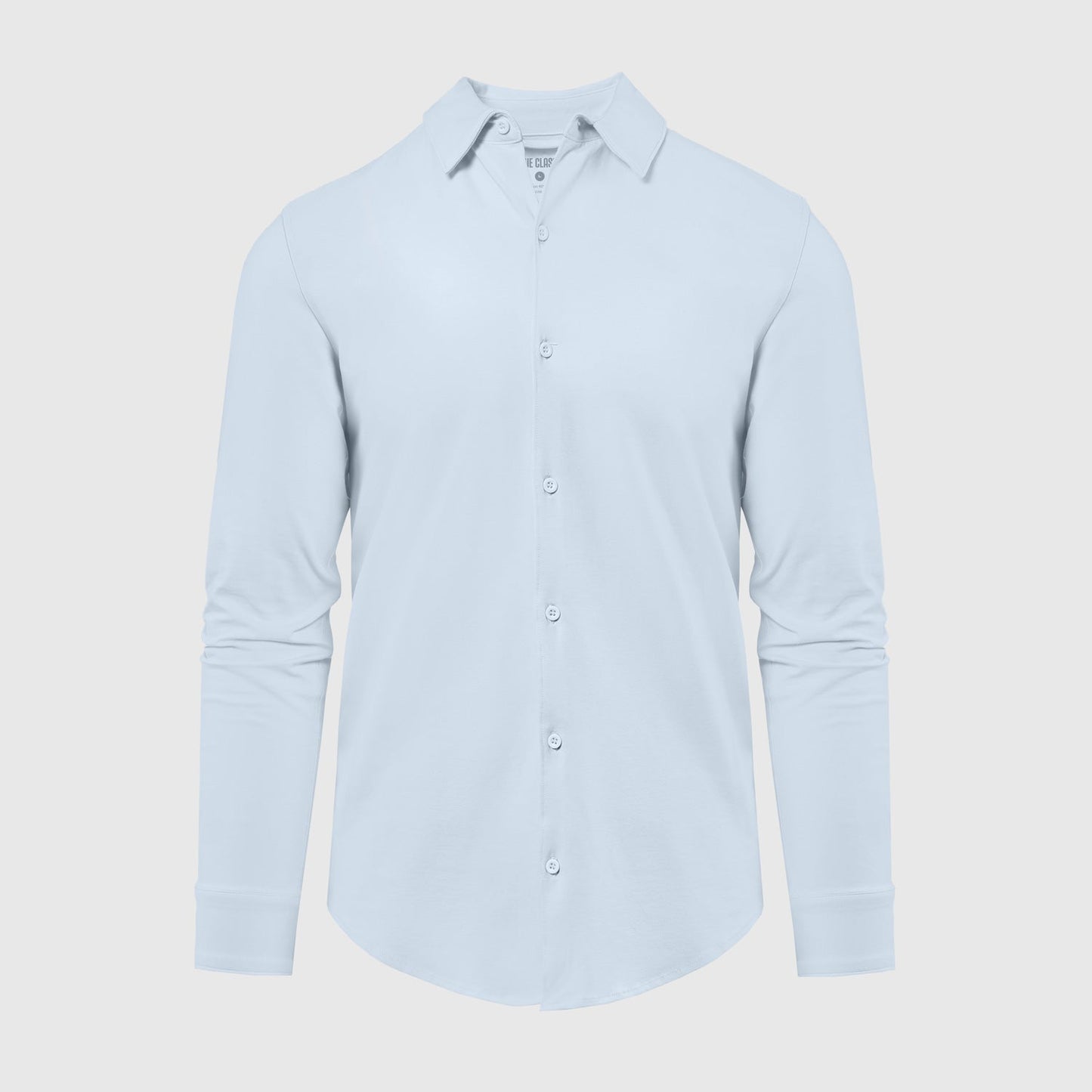 Pale Blue Long Sleeve Knit Shirt