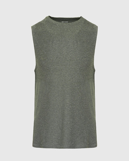 Heather Forest Sleeveless Active Muscle Tee