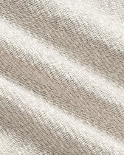 Womens Oatmeal Ribbed High Neck Tank