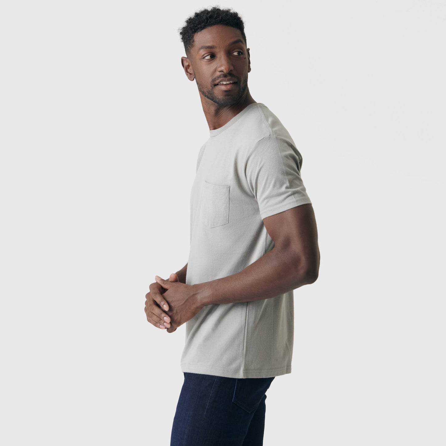 Iron Gray Pocket Crew Tee