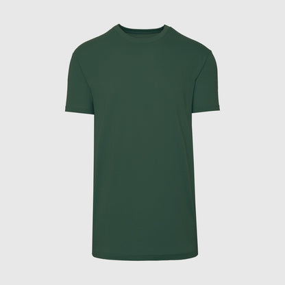 Hunter Green Tall Round Hem Crew Neck T-Shirt