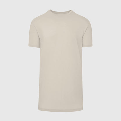 Sandstone Tall Round Hem Crew Neck T-Shirt