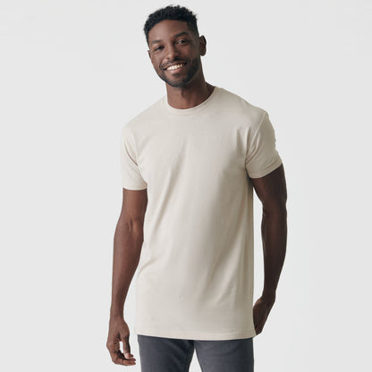 Sandstone Tall Round Hem Crew Neck T-Shirt