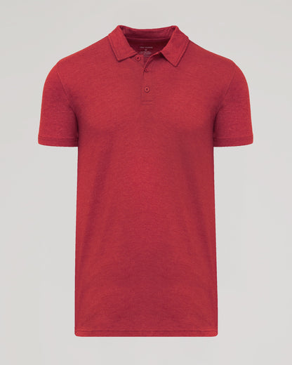 Dark Heather Lava Short Sleeve Tall Polo