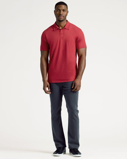 Dark Heather Lava Short Sleeve Tall Polo