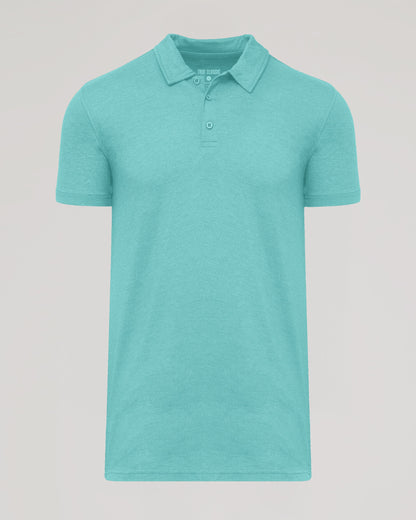 Light Heather Greenery Short Sleeve Tall Polo