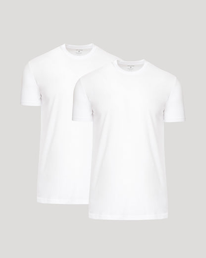 White Tall Active Crew 2-Pack