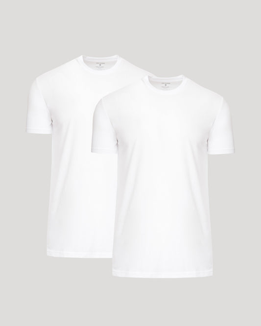White Tall Active Crew 2-Pack