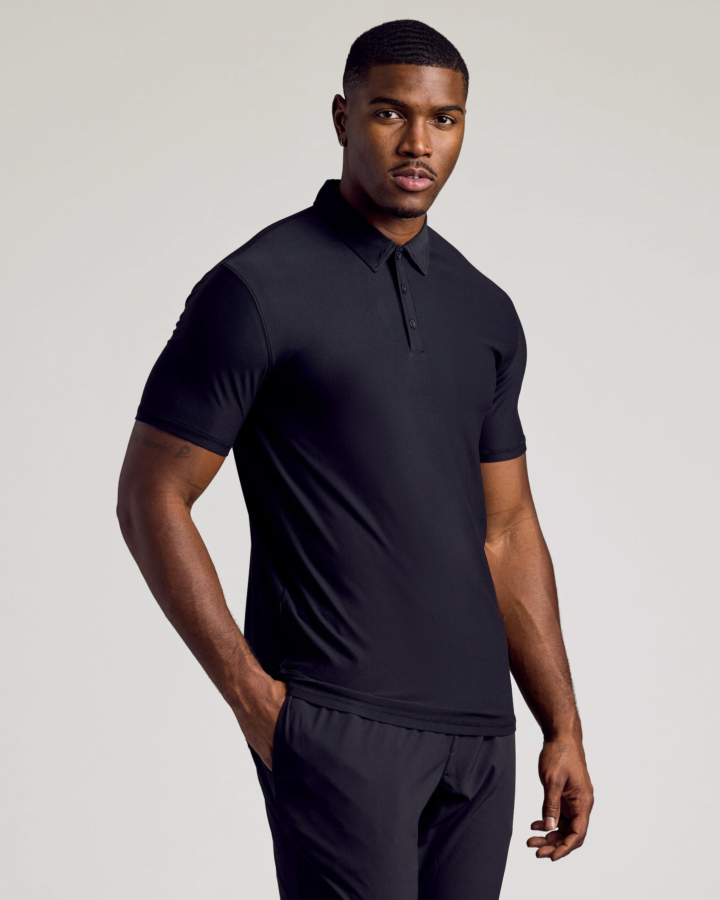 Black Tall Active Polo 2-Pack