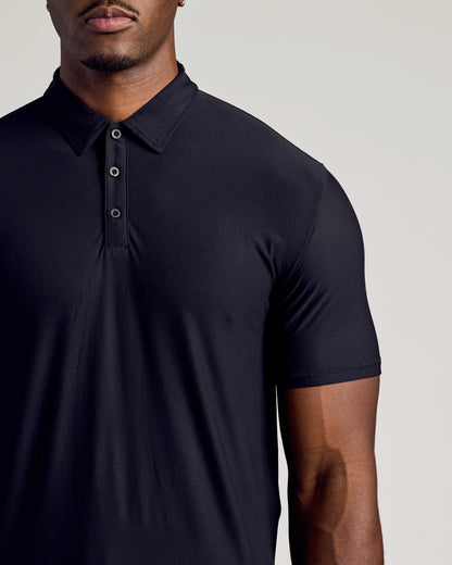 Black Tall Active Polo 2-Pack