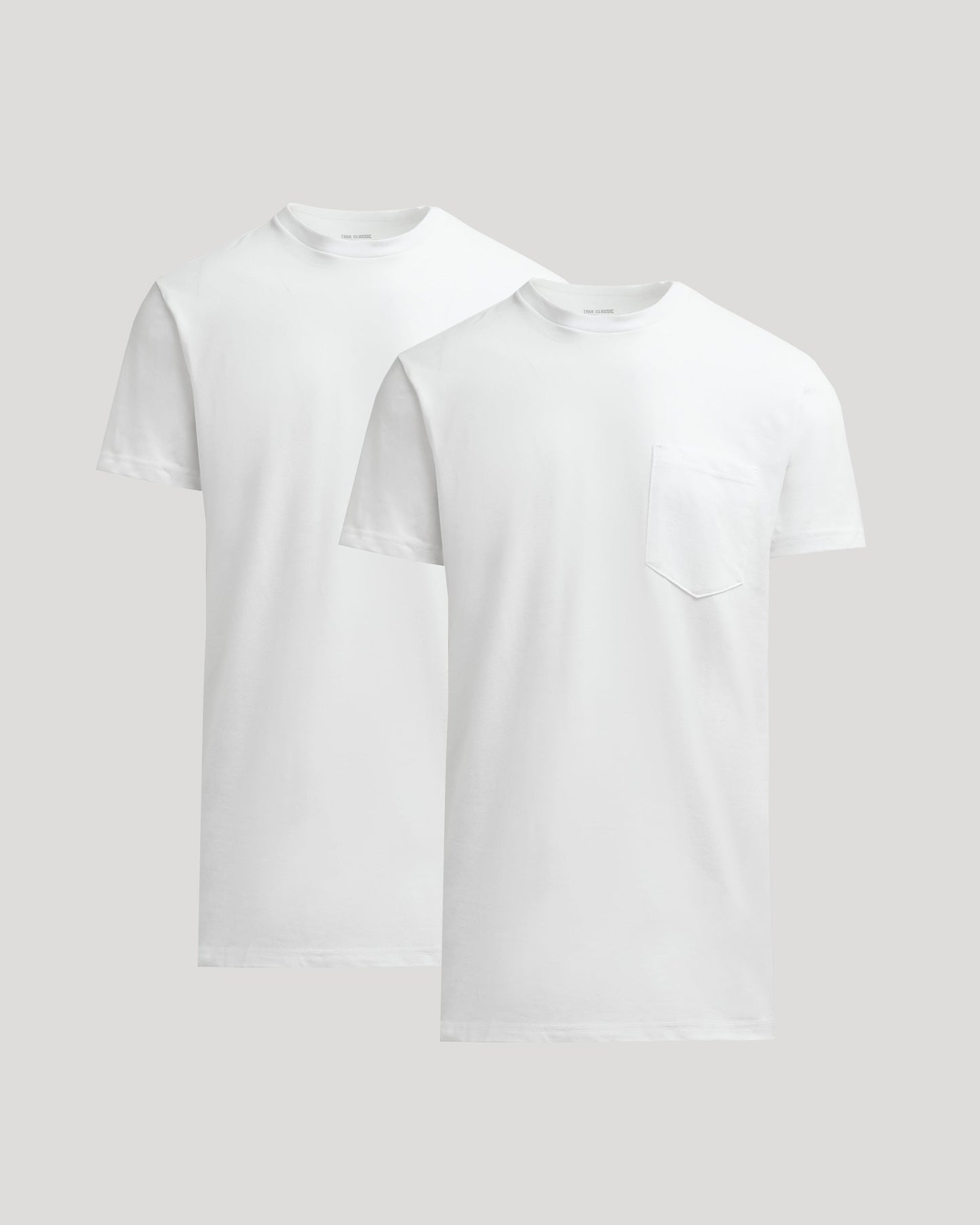 White Tall Heavyweight Pocket Crew Neck 2-Pack