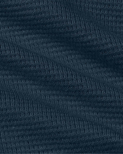 Womens Navy Waffle Long Sleeve Henley & Waffle Leg Pant 2-Pack
