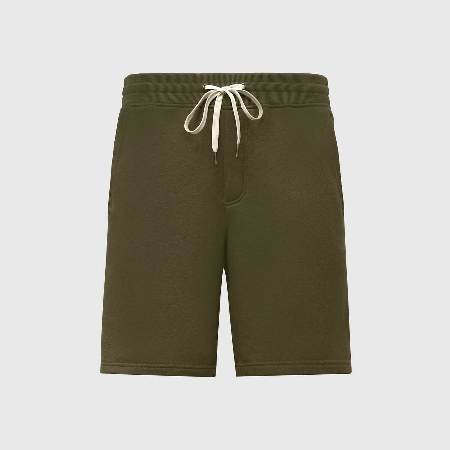Military Green Fleeced French Terry Short