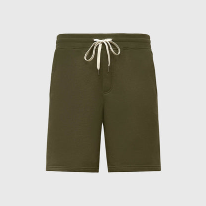Military Green Fleeced French Terry Short