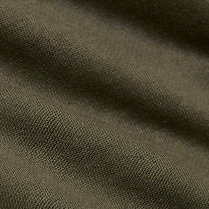 Military Green Fleeced French Terry Short