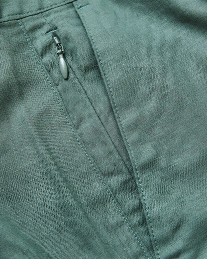 7" Moss Linen Shorts