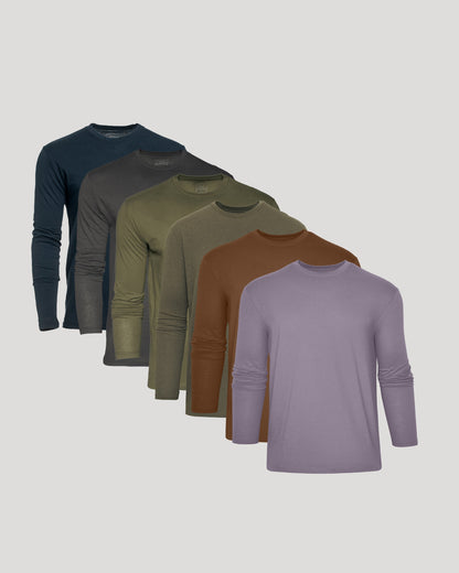 True Classic Men’s Long Sleeve Crew Neck Tee – Soft Cotton Stretch Fit, Tailored Everyday Shirt for Layering, Loungewear, or Streetwear Looks