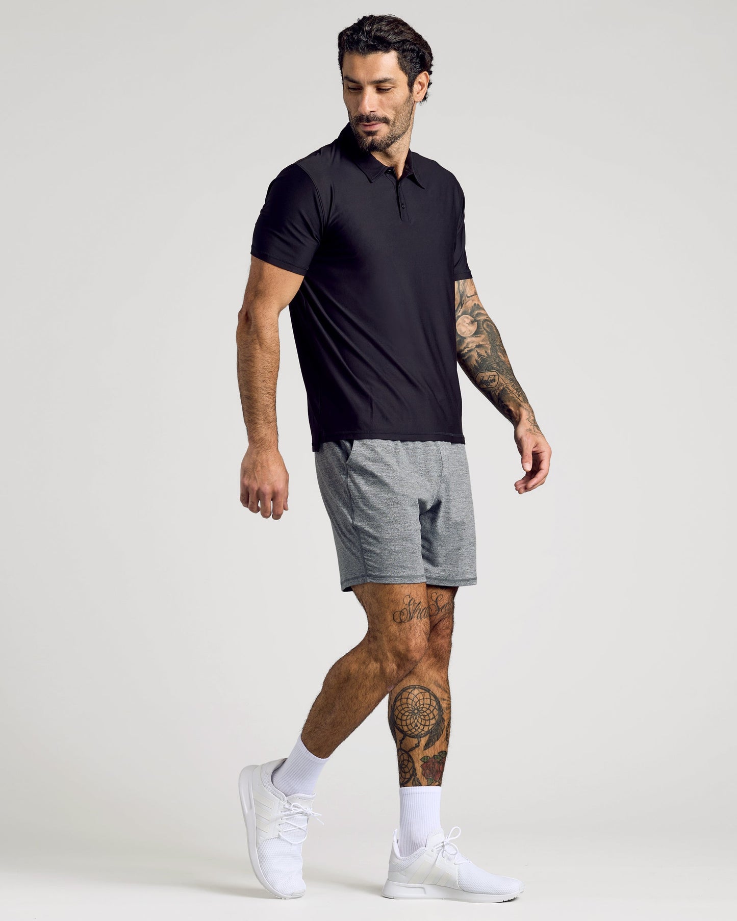 Black Active Short Sleeve Polo 1.0