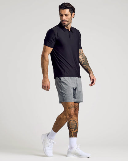 Black Active Short Sleeve Polo 1.0