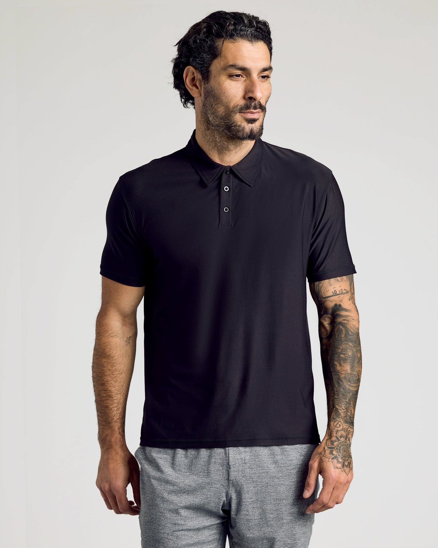 True Classic Men’s Active Short Sleeve Polo - Moisture Wicking Golf Shirt with Stretch Fit, Casual Menswear for Workwear, Blue Collar, or Gifts