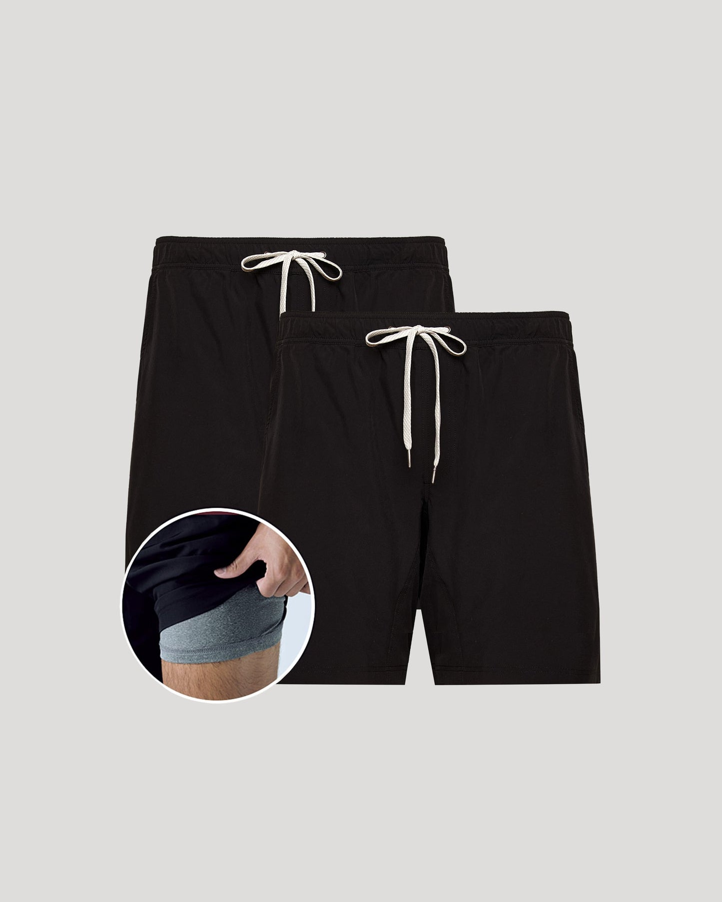 True Classic Men's Active Shorts 9"- Quick Dry Stretch Gym Shorts with Built-In Liner, Athletic Shorts for Gym Fits, Basketball, or Outdoor Workouts