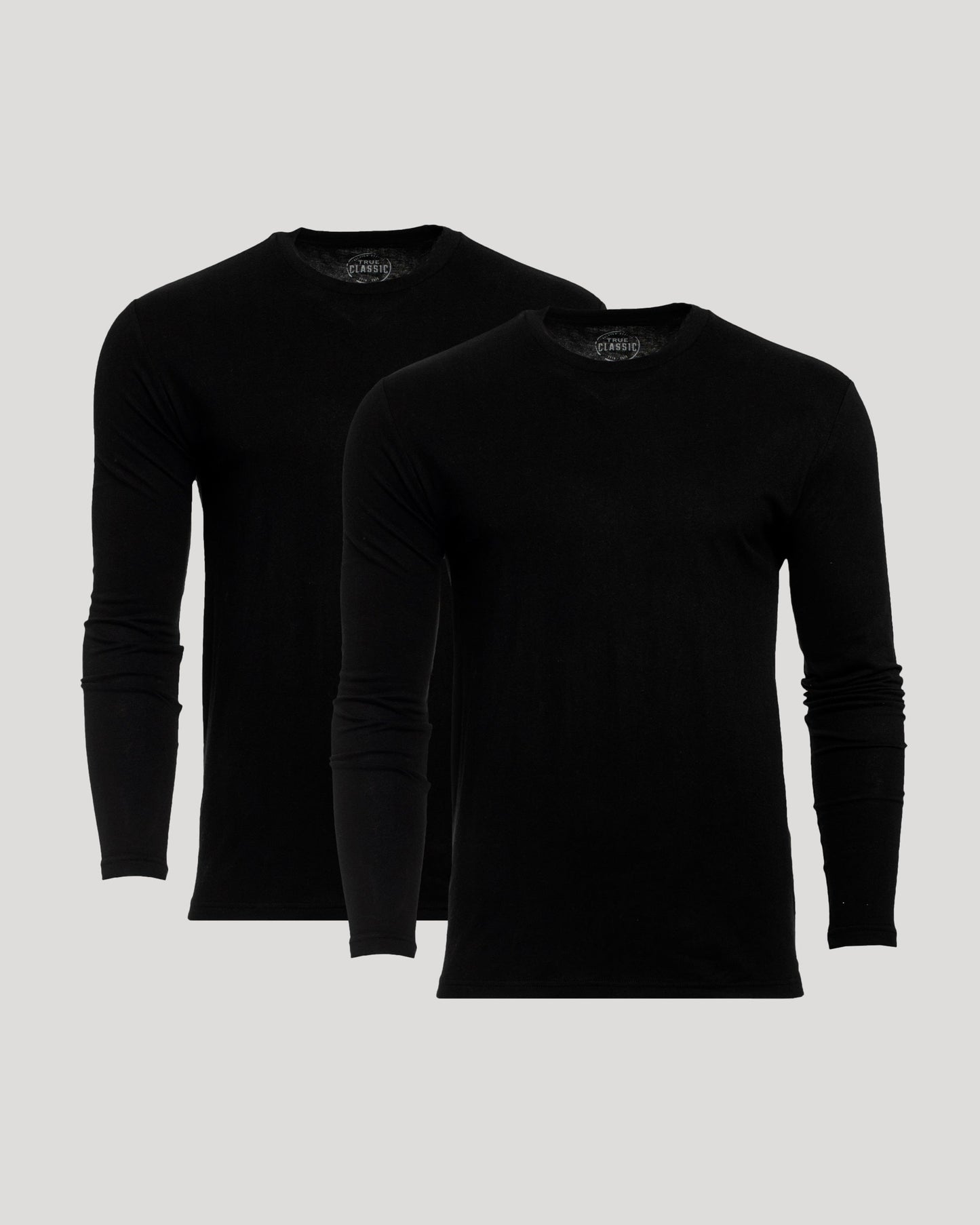 True Classic Men’s Long Sleeve Crew Neck Tee – Soft Cotton Stretch Fit, Tailored Everyday Shirt for Layering, Loungewear, or Streetwear Looks