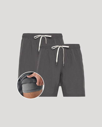 True Classic Men's Active Shorts 9"- Quick Dry Stretch Gym Shorts with Built-In Liner, Athletic Shorts for Gym Fits, Basketball, or Outdoor Workouts