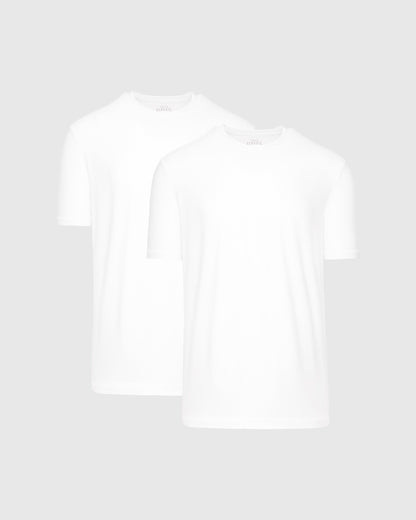 All White Active Crew 2-Pack