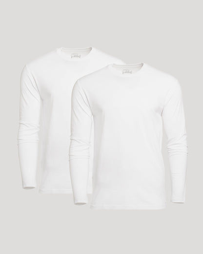 True Classic Men’s Long Sleeve Crew Neck Tee – Soft Cotton Stretch Fit, Tailored Everyday Shirt for Layering, Loungewear, or Streetwear Looks