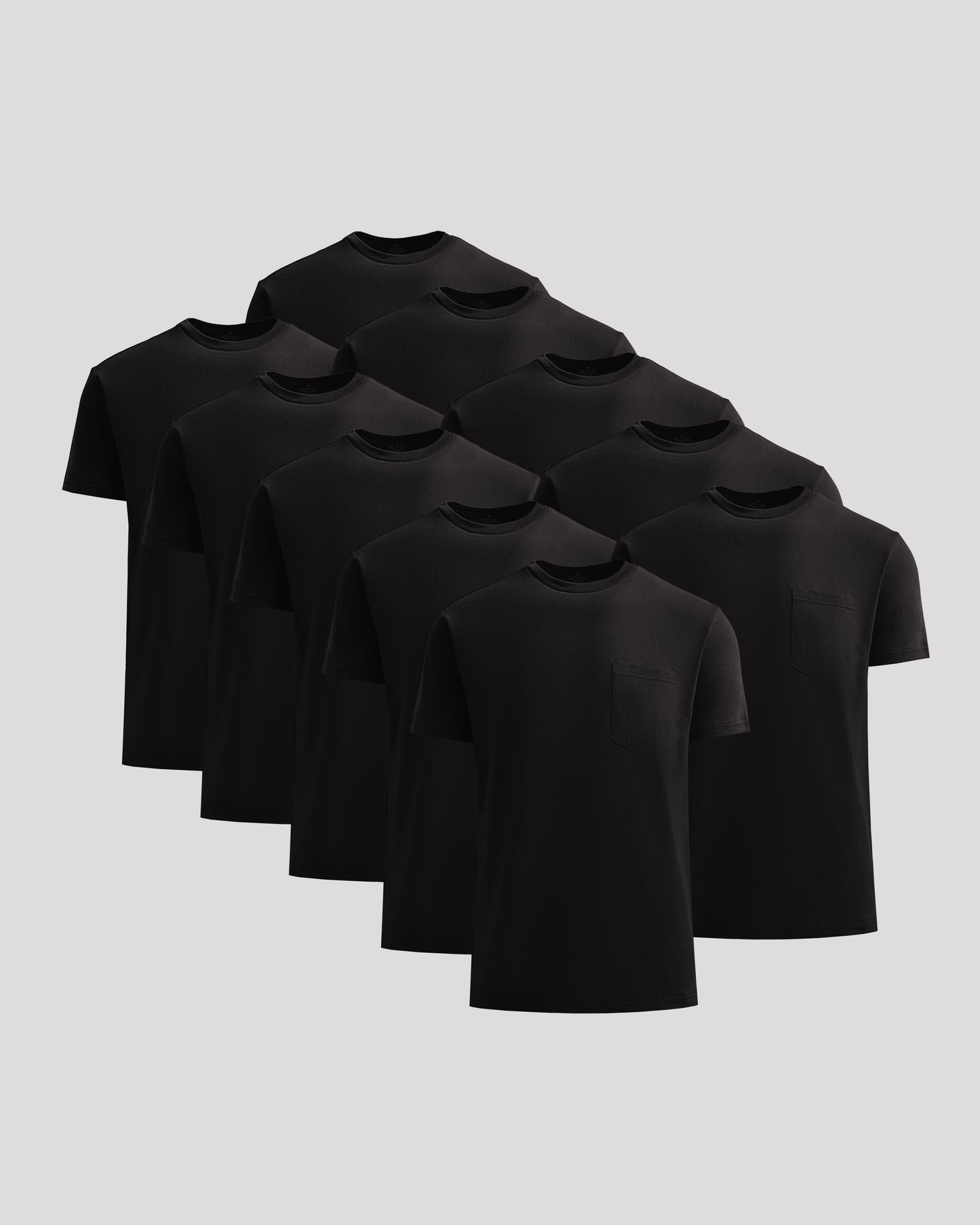 All Black Heavyweight Pocket Crew 10-Pack