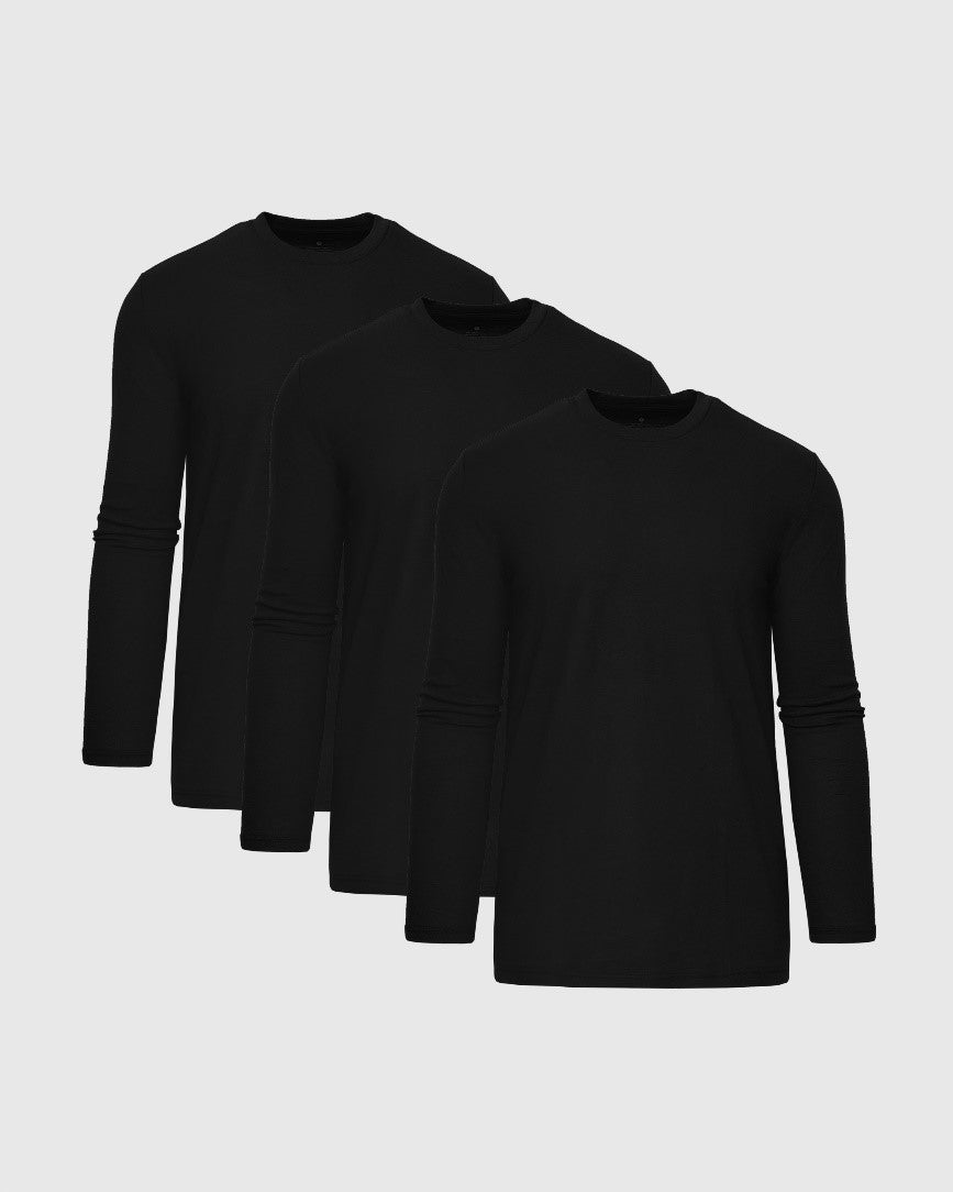 True Classic Men’s Long Sleeve Crew Neck Tee – Soft Cotton Stretch Fit, Tailored Everyday Shirt for Layering, Loungewear, or Streetwear Looks