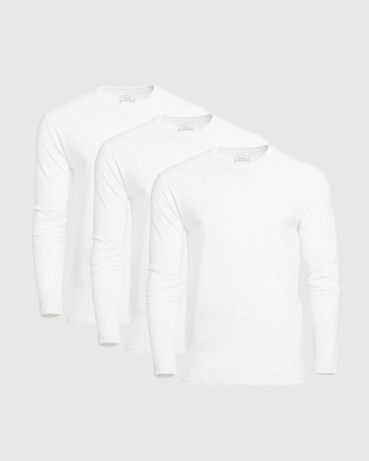 True Classic Men’s Long Sleeve Crew Neck Tee – Soft Cotton Stretch Fit, Tailored Everyday Shirt for Layering, Loungewear, or Streetwear Looks