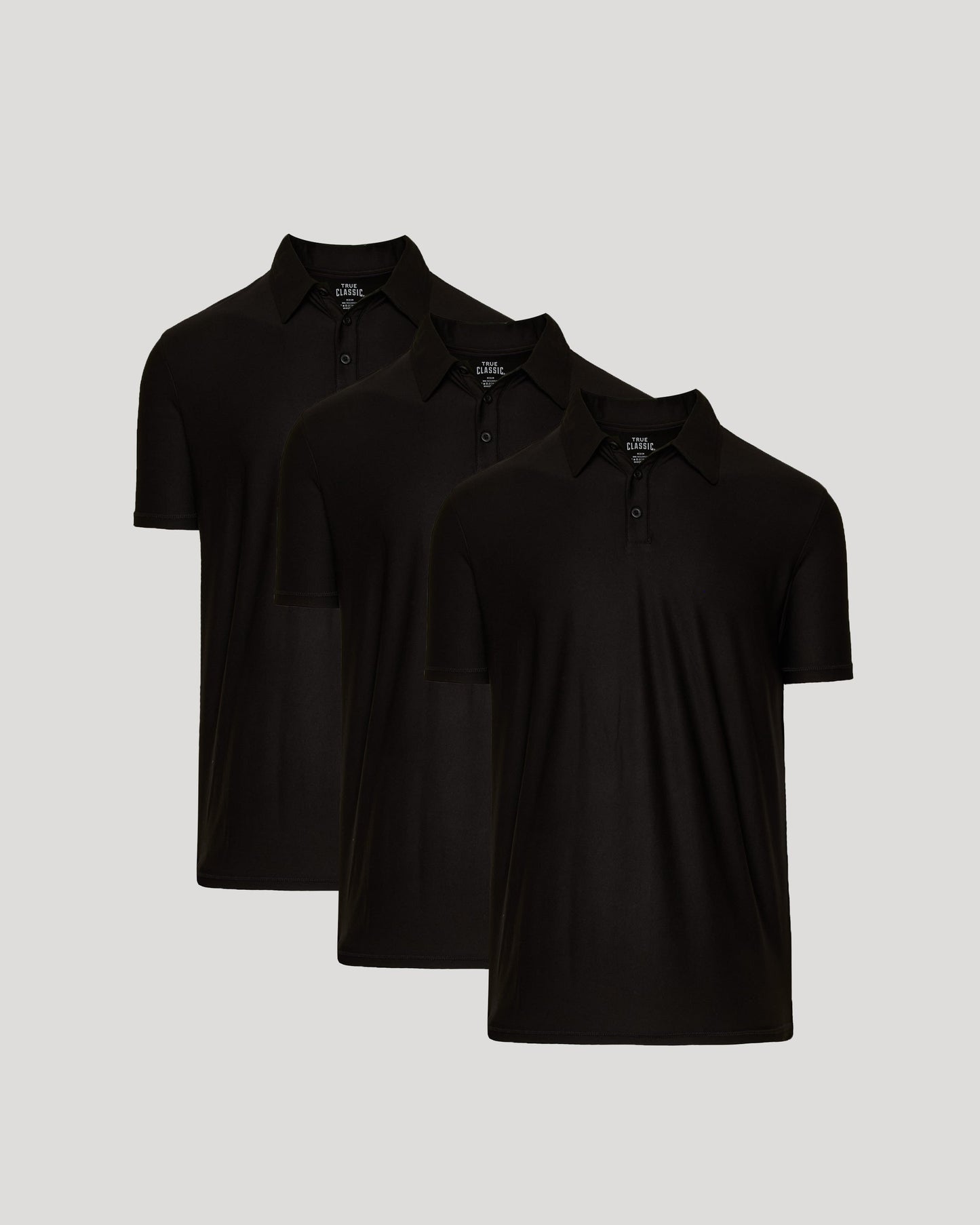 True Classic Men’s Active Short Sleeve Polo - Moisture Wicking Golf Shirt with Stretch Fit, Casual Menswear for Workwear, Blue Collar, or Gifts