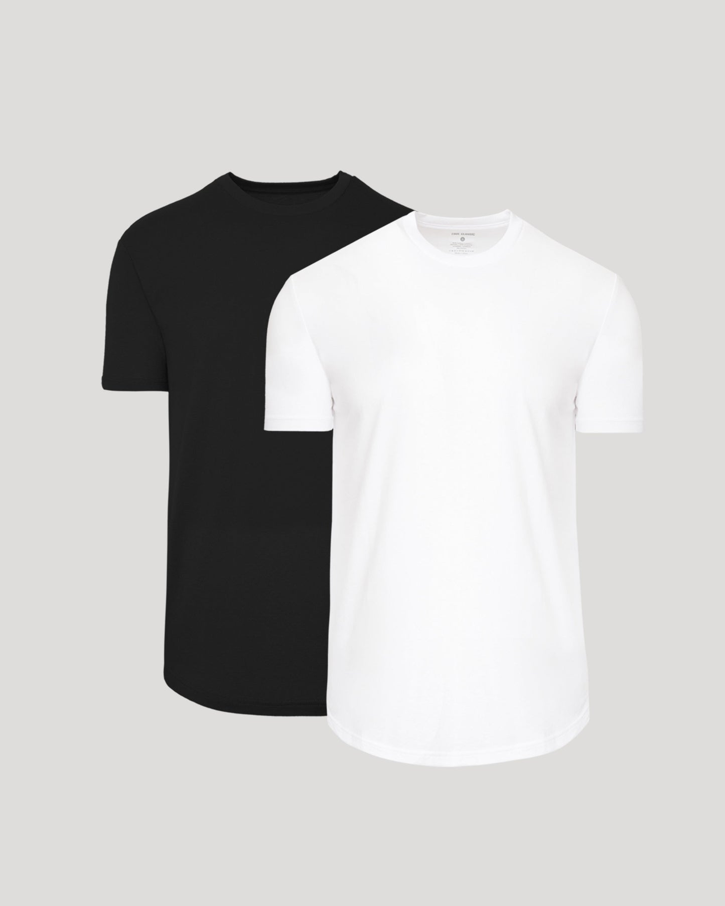Black & White Curved Classic Crew Neck 2-Pack