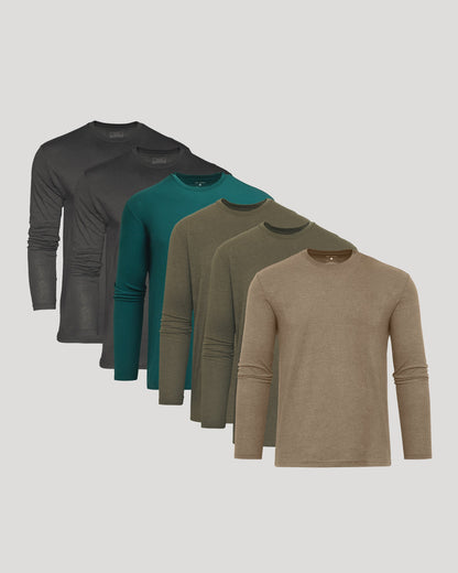 Classic Long Sleeve Crew Neck 6-Pack