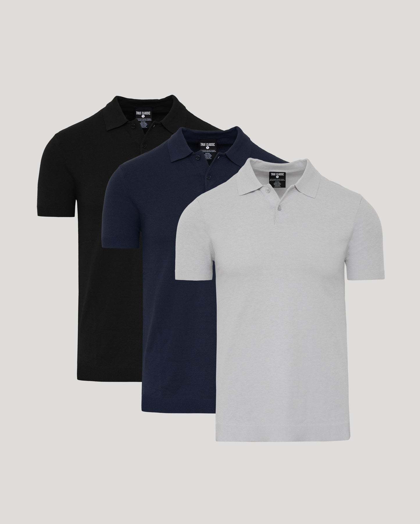 True Classic Men’s Sweater Polo – Dressy Short Sleeve Knit Polo with Stretch, Moisture-Wicking & UPF 30