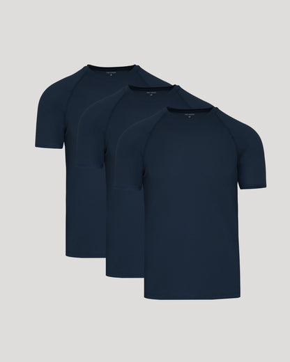 Navy Active Mesh Crew 3-Pack