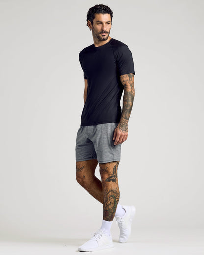 Black Active Mesh Crew 6-Pack