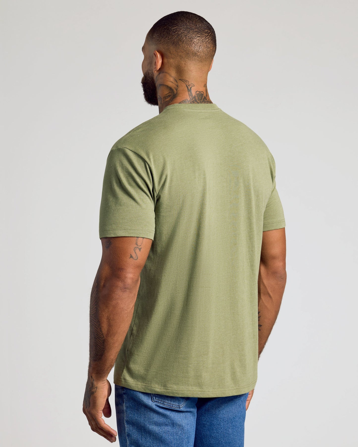 Dark Heather Willow Short Sleeve Crew Neck Tee