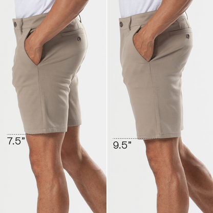 7" Navy Comfort Knit Chino Shorts