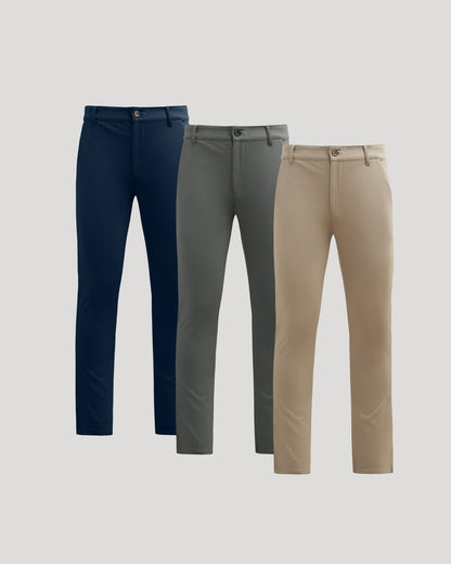 Slim Comfort Knit Chino Pant 3-Pack