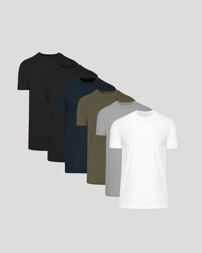 Tall Straight Hem T-Shirt 6-Pack