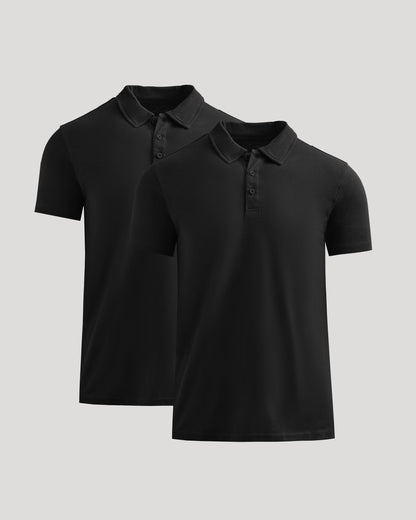 All Black Classic Polo 2-Pack