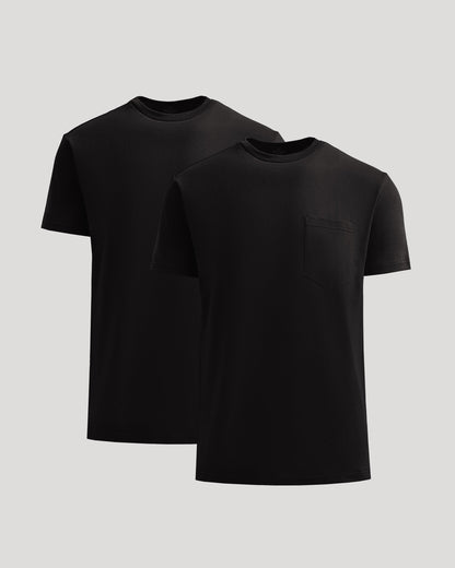 Black Heavyweight Pocket Crew 2-Pack