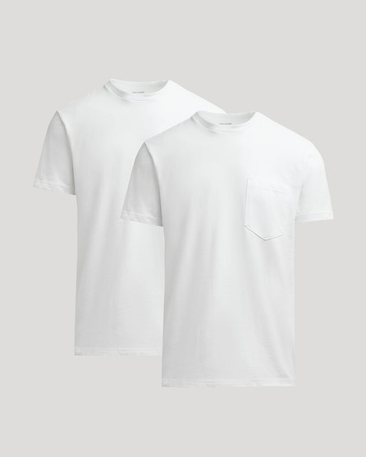 White Heavyweight Pocket Crew 2-Pack