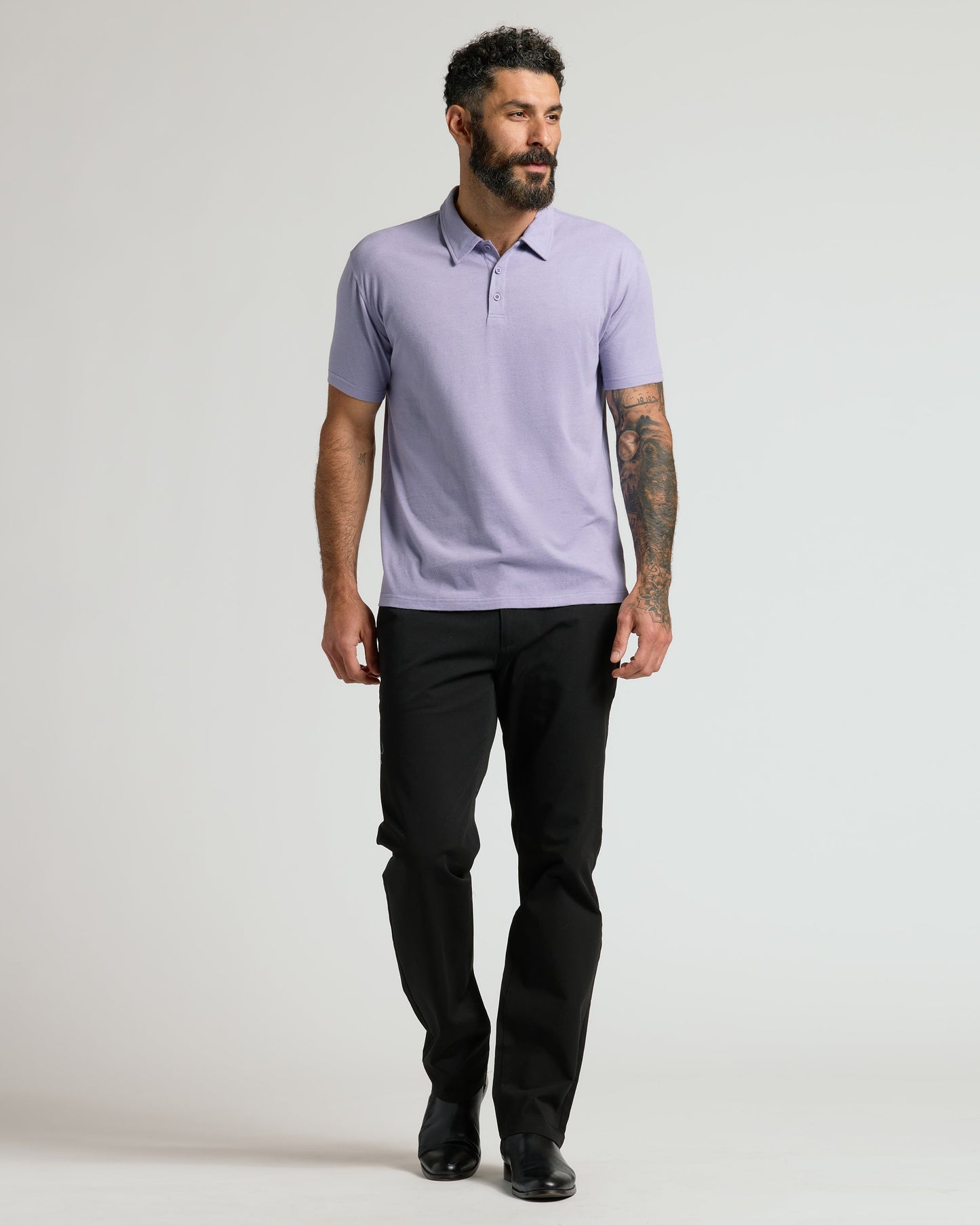 Heather Dark Orchid Short Sleeve Polo