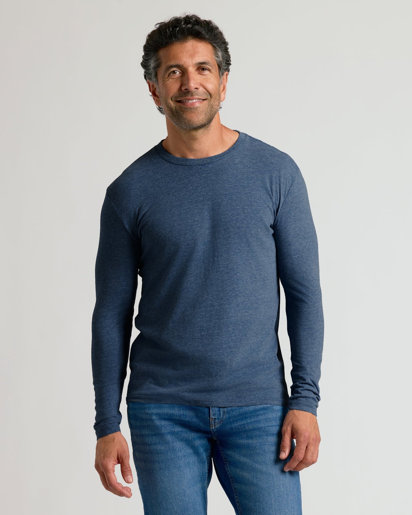 Heather Long Sleeve Crew Neck T-Shirt 3-Pack