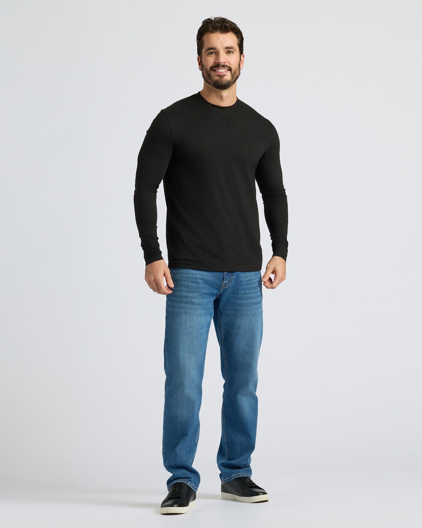 All Black Classic Long Sleeve Crew 2-Pack
